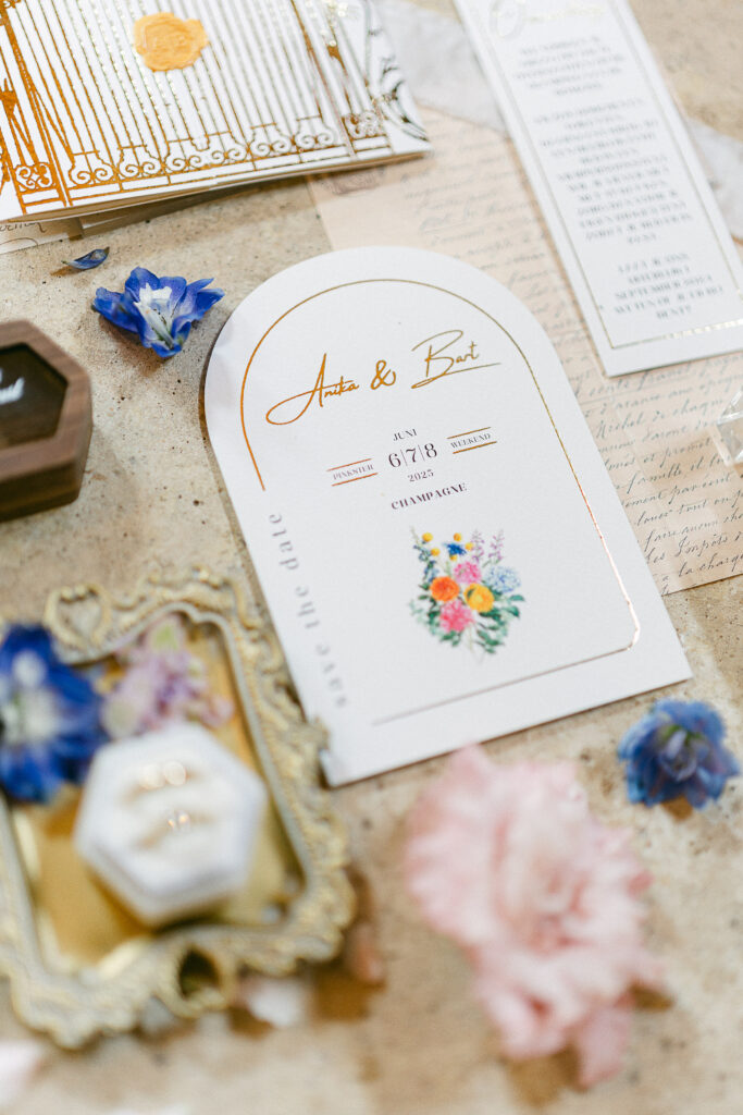 details de papeterie de mariage - photographe mariage Julie Chef Photography
